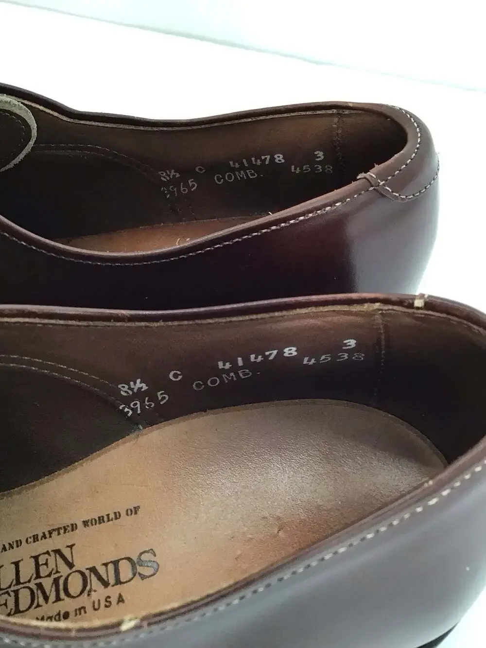 Allen Edmonds Men’s Danbury Burgundy Leather Oxfords Dress Shoes Office Sz 8.5C